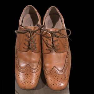 FLORSHEIM COGNAC REVEAL WING Jr. DRESS SHOES